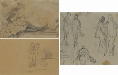 Lotto Composto da Tre Disegni