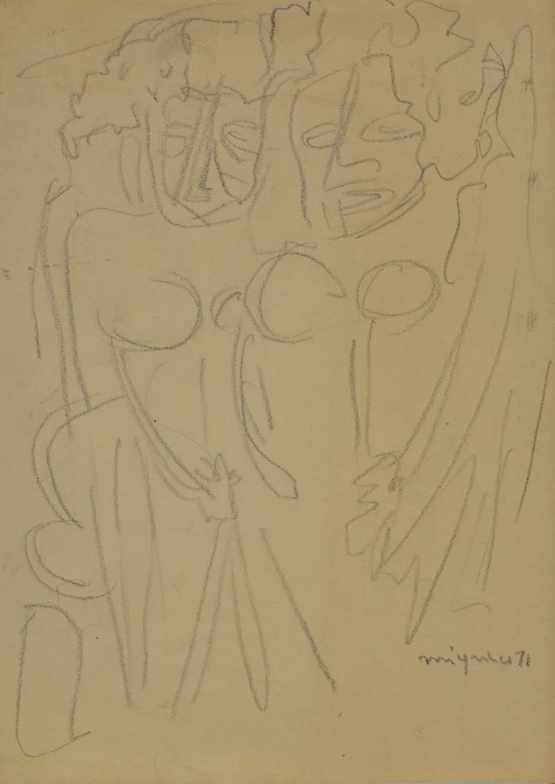 Giuseppe Migneco - Due Figure