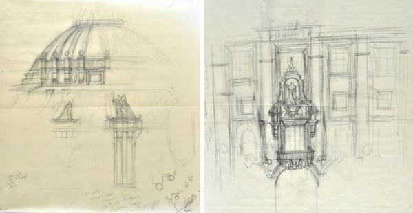 Armando Brasini - Pair of drawings