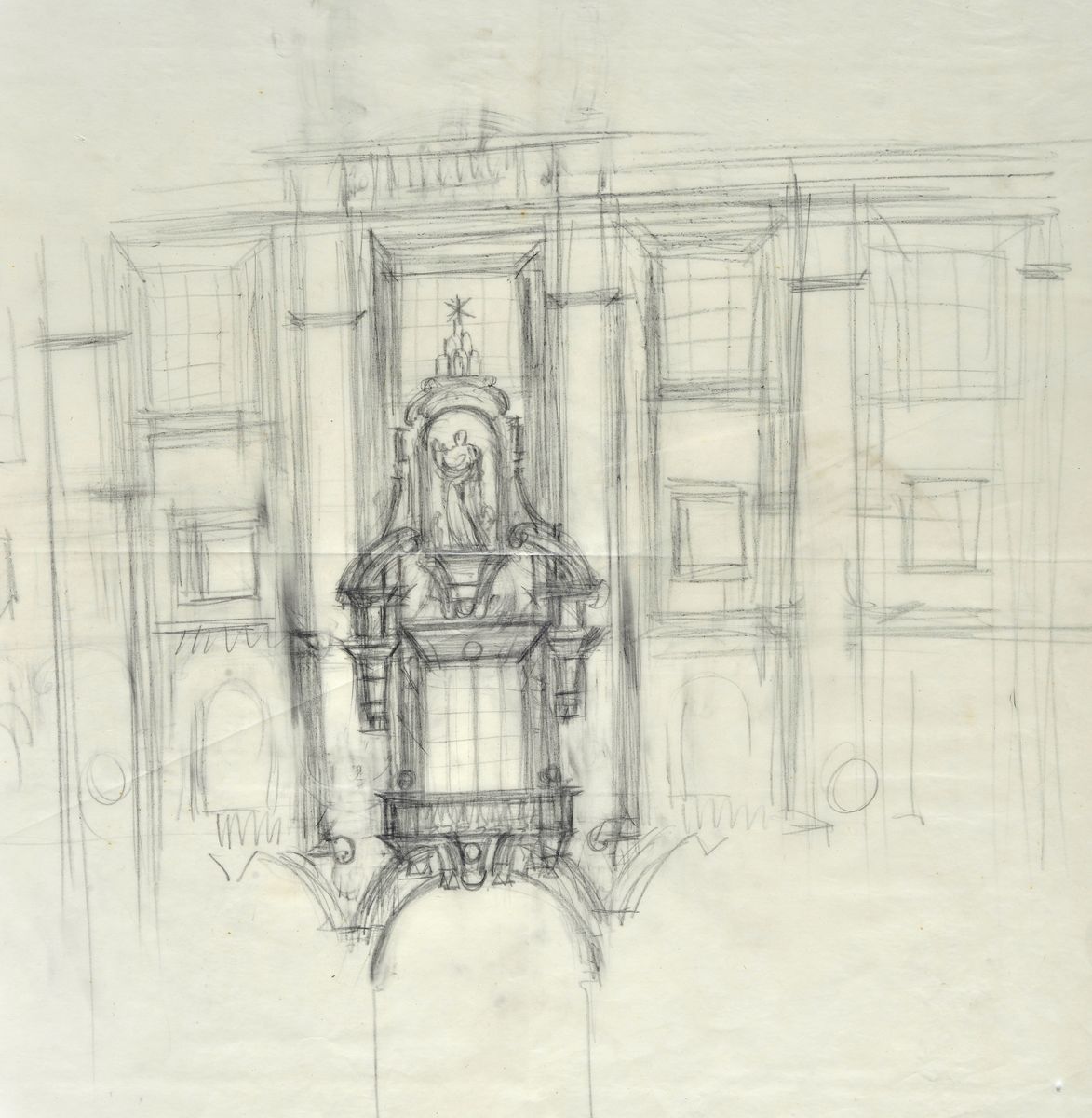 Armando Brasini - Coppia di Disegni