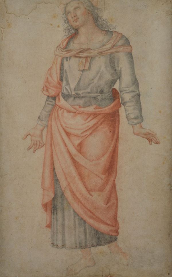 Scuola Italia Centrale, XVI - XVII sec. - Studio per il San Giovanni (dalla Crocifissione di Perugino in Santa Maria Maddalena de Pazzi, Firenze)
