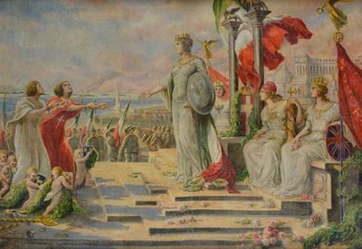 Allegoria Dell'entrata Dell'italia nella Prima Guerra Mondiale