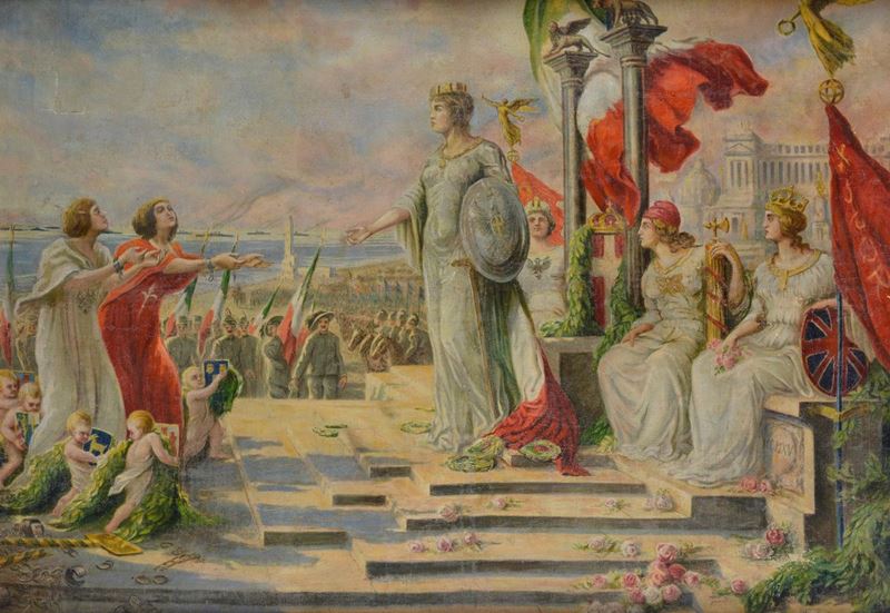 Giannino Castiglioni - Allegoria Dell'entrata Dell'italia nella Prima Guerra Mondiale