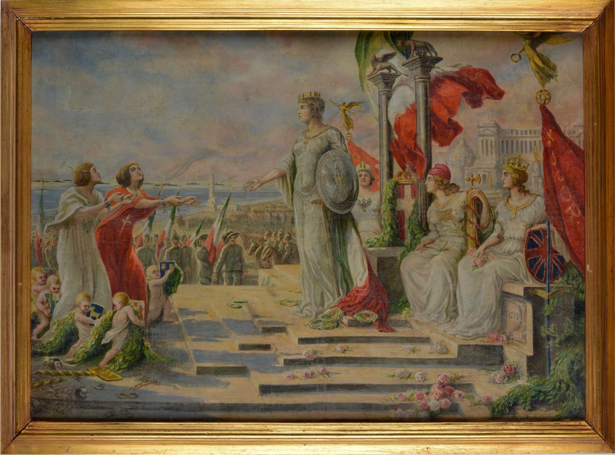Giannino Castiglioni - Allegoria Dell'entrata Dell'italia nella Prima Guerra Mondiale