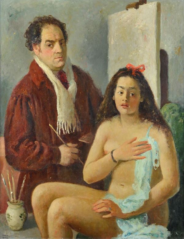 Mario Bucci - The painter and the model