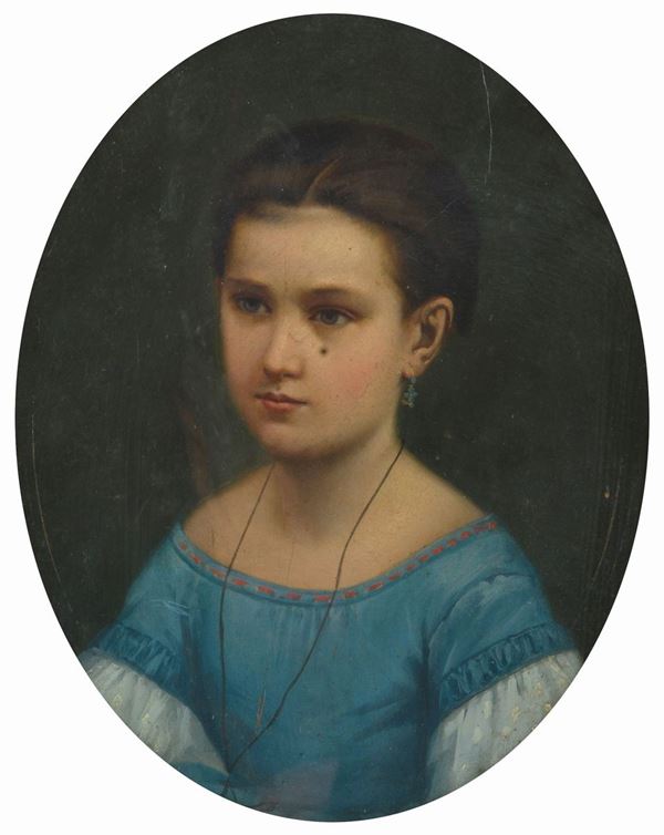 Anonimo, XIX sec. - Ritratto di fanciulla