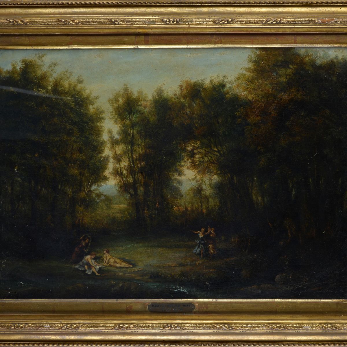 Narcisso Virgilio Diaz De la Pena - Paesaggio con Ninfe