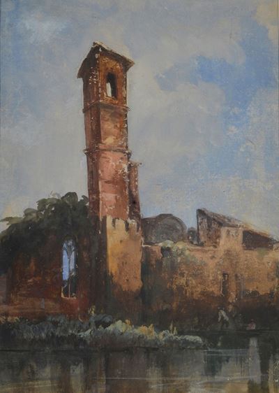 Paesaggio con Rovine di Chiesa