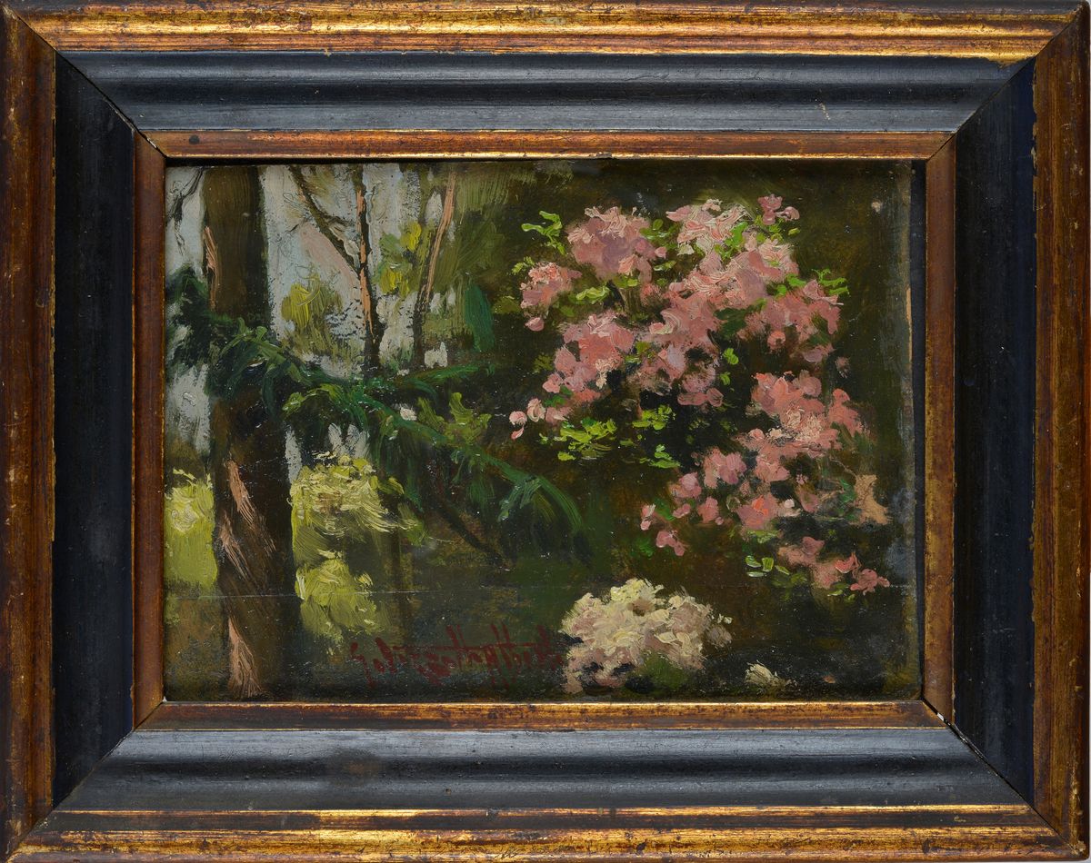Giuseppe Vezzotto Alberti - Giardino con Fiori