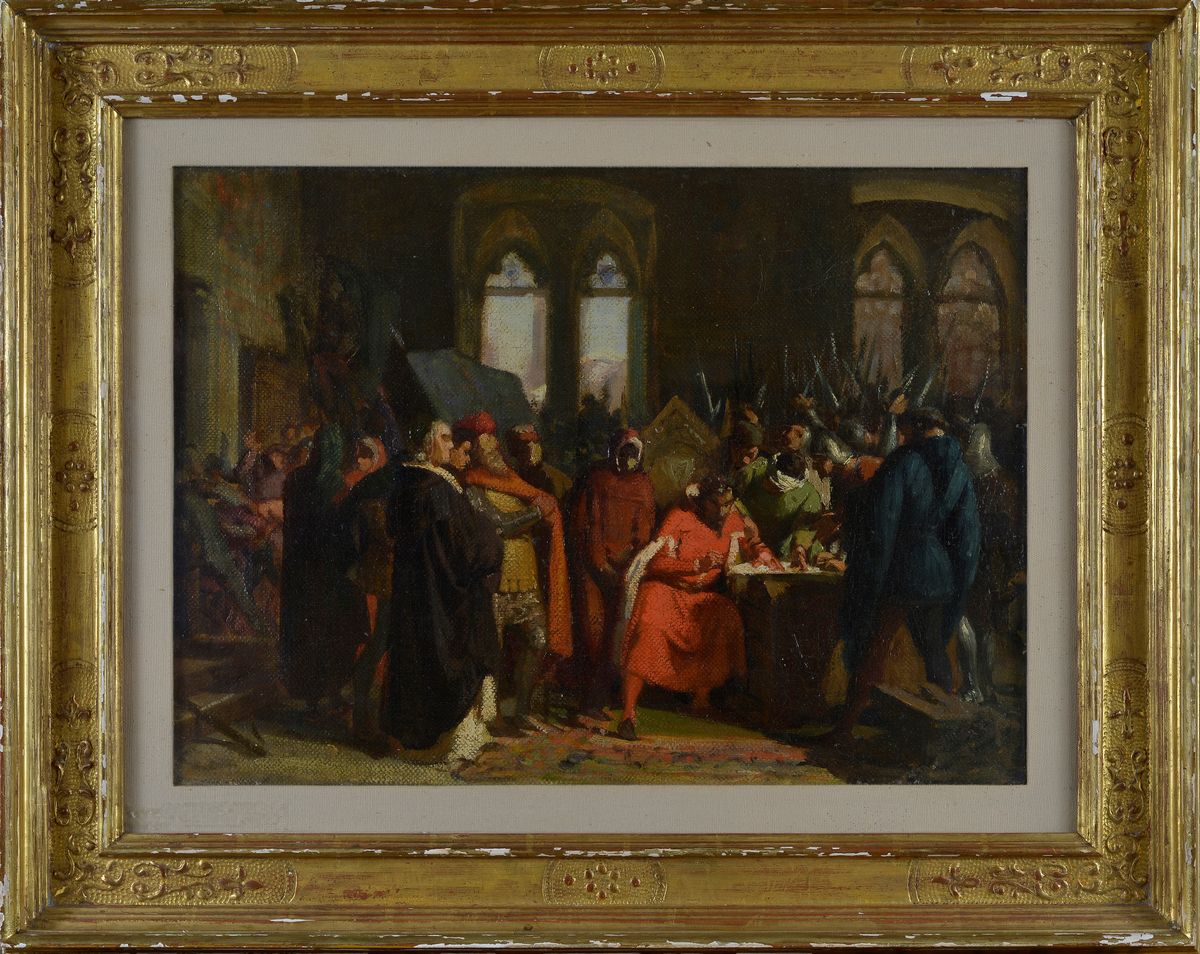 Stefano Ussi - La Cacciata del Duca D'atene da Firenze
