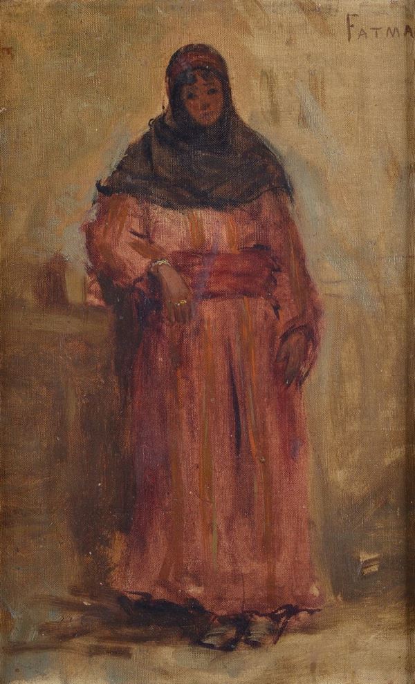 Pittore Orientalista, XIX sec. - Ritratto di donna