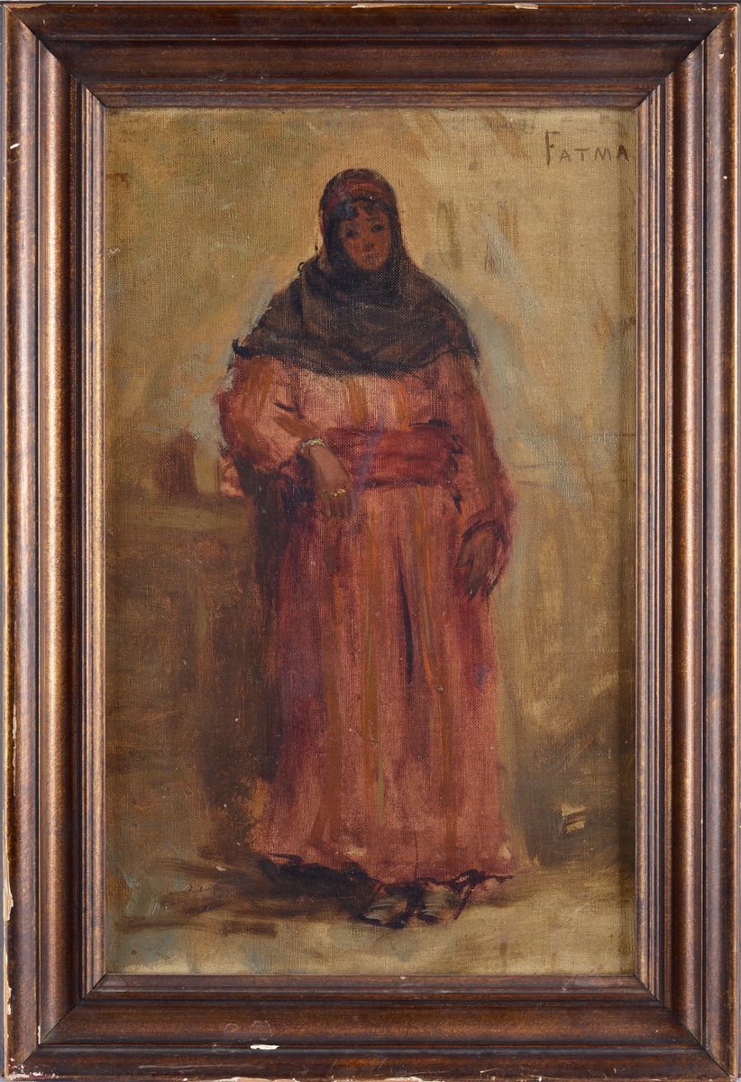 Pittore Orientalista, XIX Sec. - Ritratto di Donna
