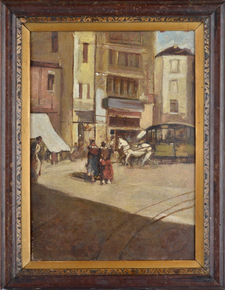 Attr. a Marius Bauer - Scorcio di Parigi