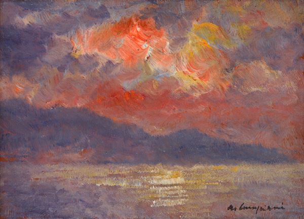 Alceste Campriani - Marina at sunset