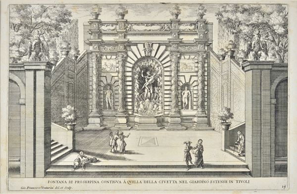 Giovanni Francesco Venturini - Fontana di Proserpina contigua a quella della Civetta nel Giardino Estense in Tivoli