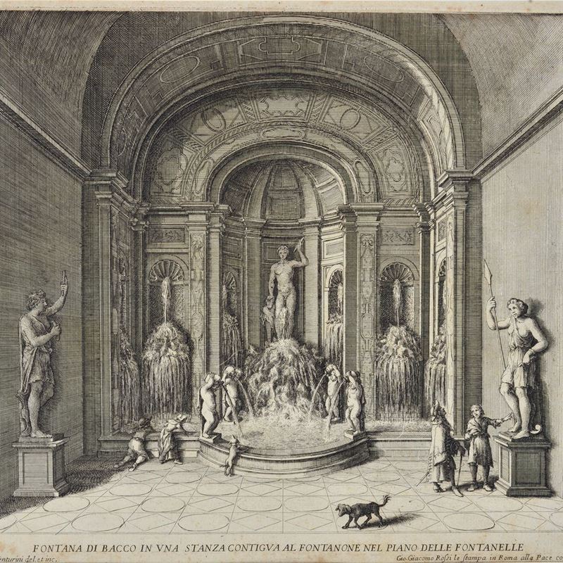 Giovanni Francesco Venturini - Fontana di Bacco in una Stanza Contigua al Fontanone nel Piano del...