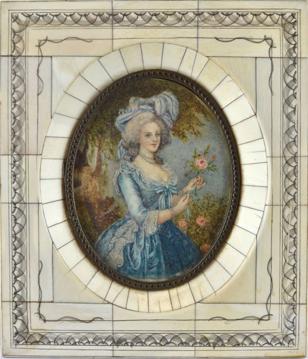 Anonimo, XIX sec. - Portrait of a noblewoman