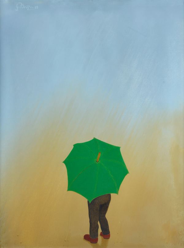 Giovanni Bruzzi - Figure with umbrella