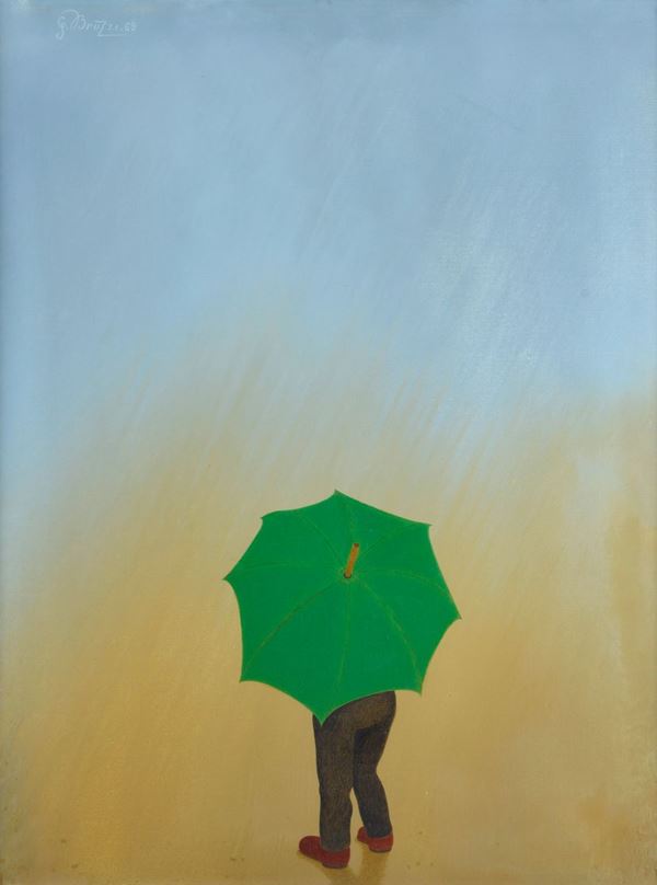 Giovanni Bruzzi - Figure with umbrella