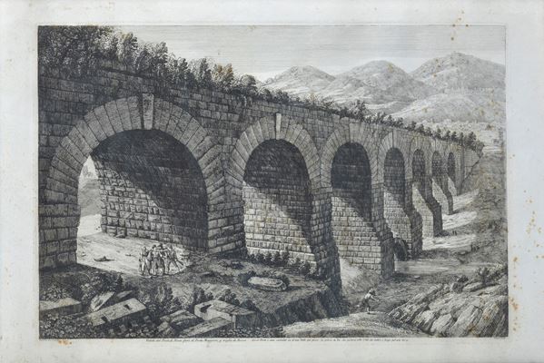 Luigi Rossini - Veduta del Ponte di Nona fuori di Porta Maggiore