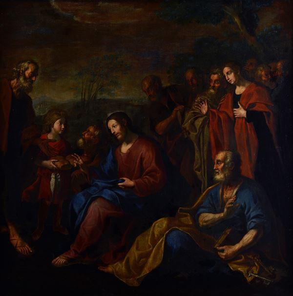 Scuola Genovese, XVII sec. - La moltiplicazione dei pani e dei pesci