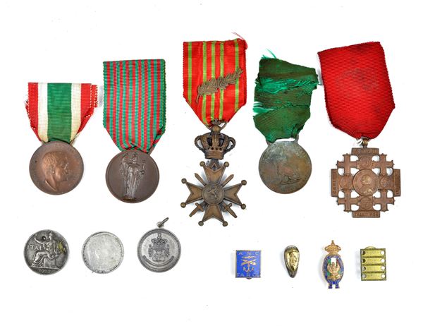 Lot of medals and badges