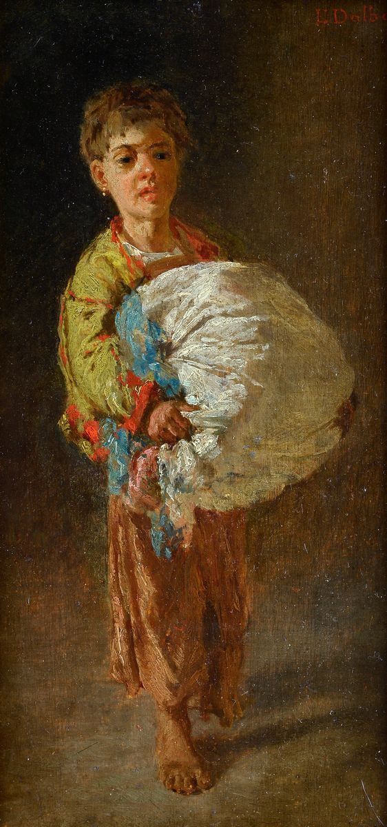 Edoardo Dalbono - Piccola lavandaia