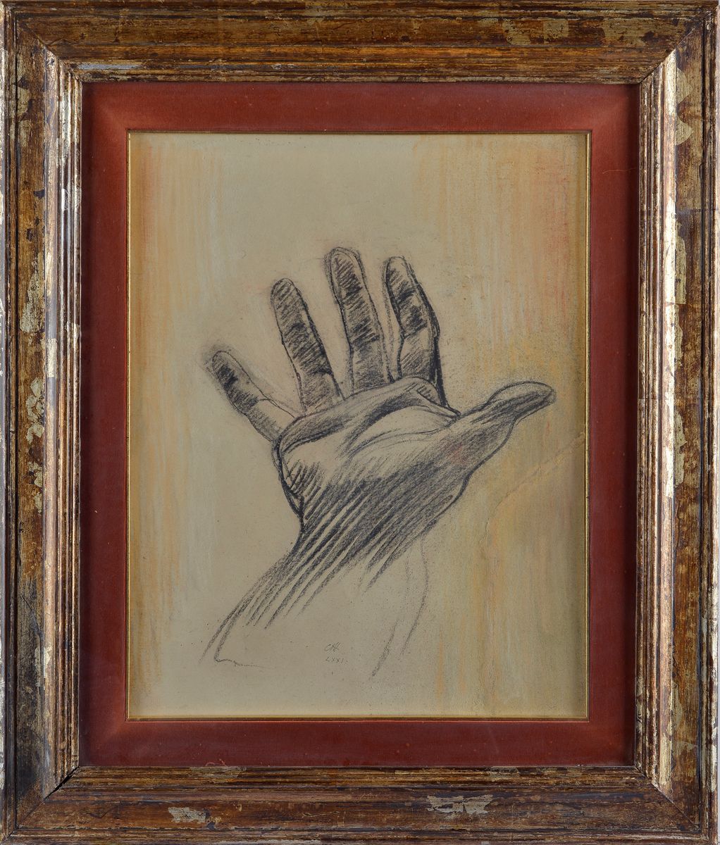 Pietro Annigoni - Studio di Mano del Profeta Isaia (per L'affresco in San Michele Arcangelo a Pon...