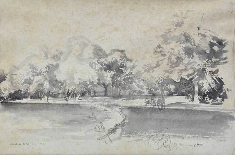 Pietro Annigoni - Parco di Nymphenburg, Monaco di Baviera