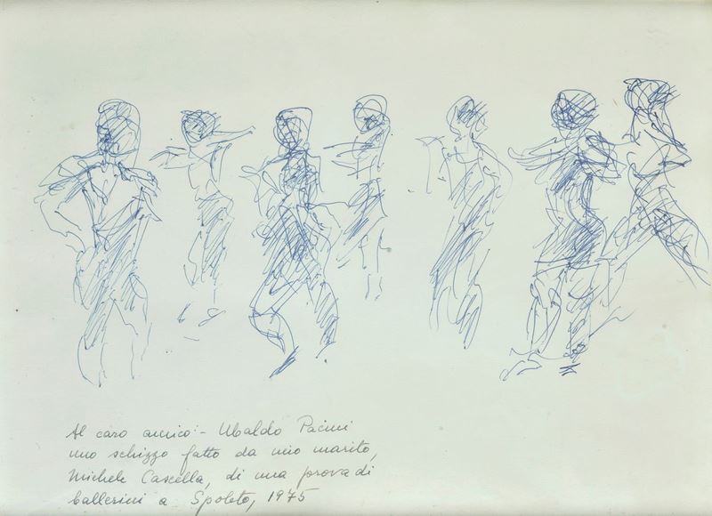 Michele Cascella - Schizzo per Ballerini