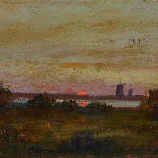 Walter Fusi - Landscape at sunset