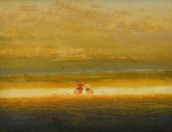 Anonimo, XX sec. - Figures in the landscape