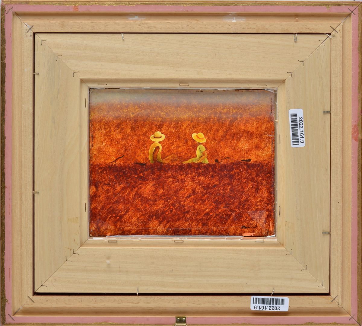 Anonimo, XX Sec. - Figura nel Campo (sul Fronte) - Figure nel Paesaggio (sul Verso)