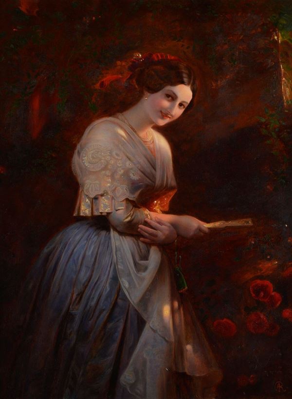 August Riedel - Vittoria Caldoni in Albano costume