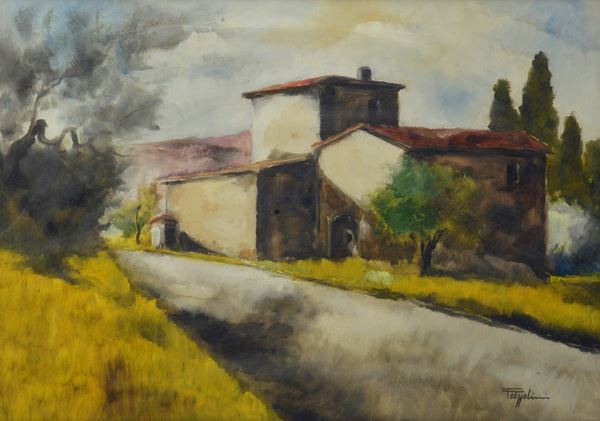 Gianfranco Frezzolini - Strada con case