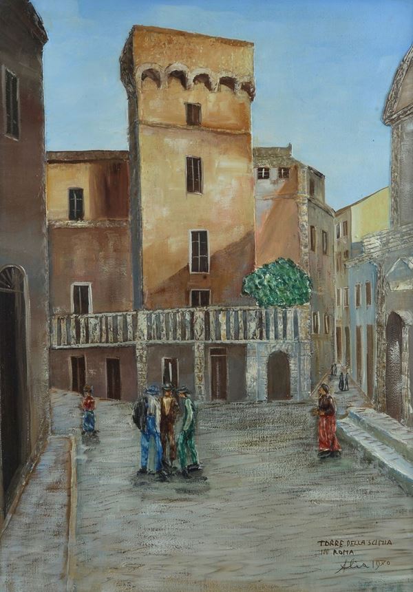Anonimo, XX sec. - La torre della scimmia, Roma