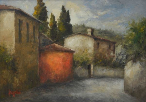 Gianfranco Frezzolini - Strada con case