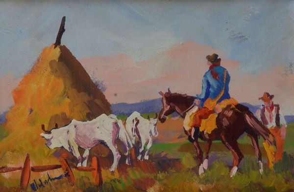 Renzo Martini - Pascolo nella campagna maremmana 