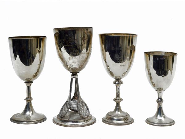 Lotto composto da tre coppe in argento  - Asta ARREDI ED OPERE PROVENIENTI DA UNA DIMORA LIVORNESE - Galleria Pananti Casa d'Aste
