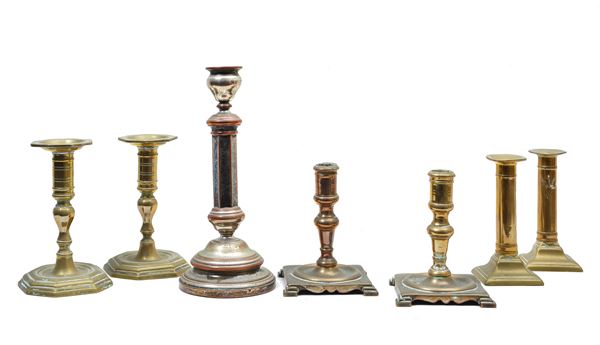 Lot consisting of seven candlesticks