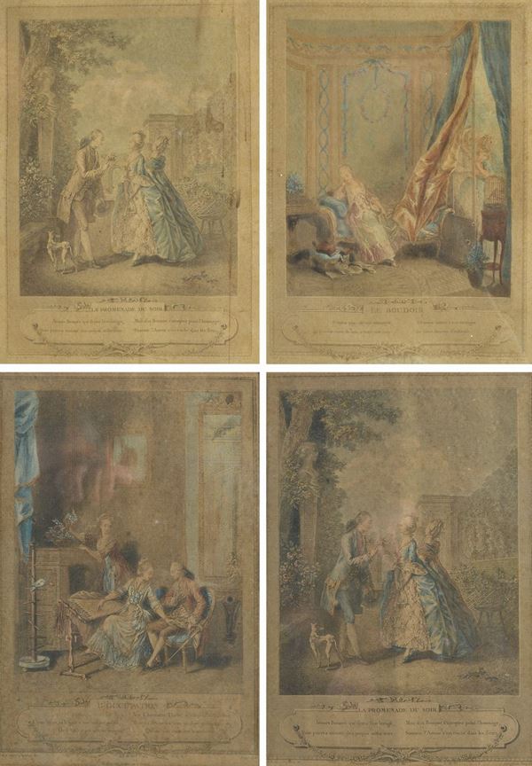 Lot consisting of four prints