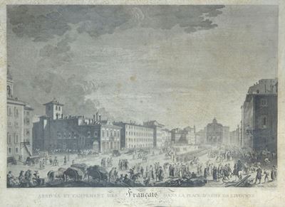 Arrivée Et Campement Des Francais Dans la Place - D'arme - De Livourne
