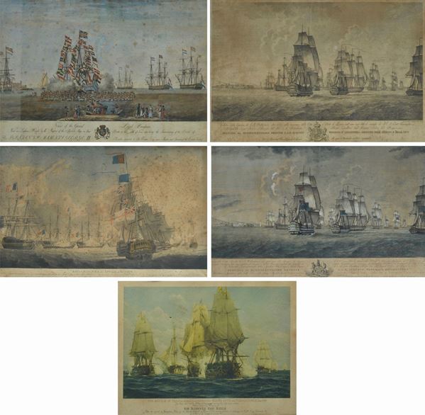 Lot consisting of five engravings
