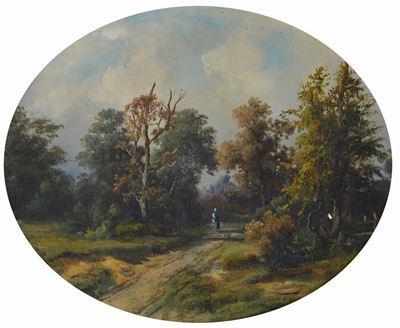 Paesaggio con Strada di Campagna e Figura