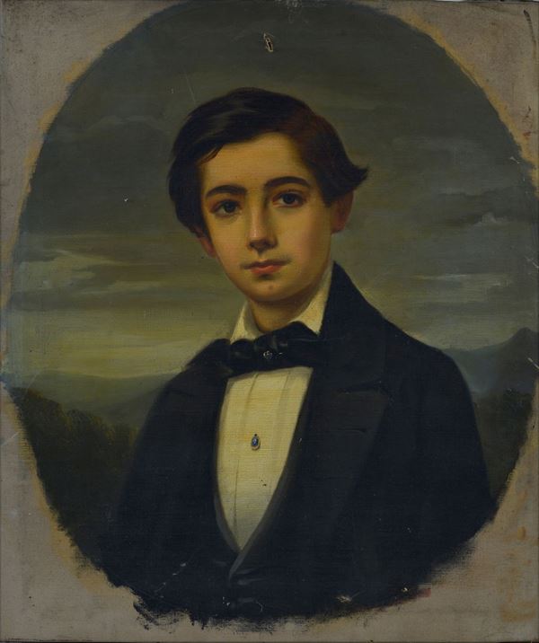 Anonimo, XIX sec. - Portrait of boy
