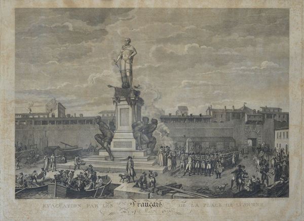 Evaquation par les Francais de la place de Livourne