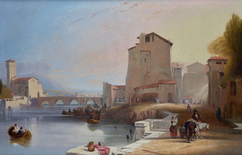 Scuola Romana, XIX Sec. - Isola Tiberina