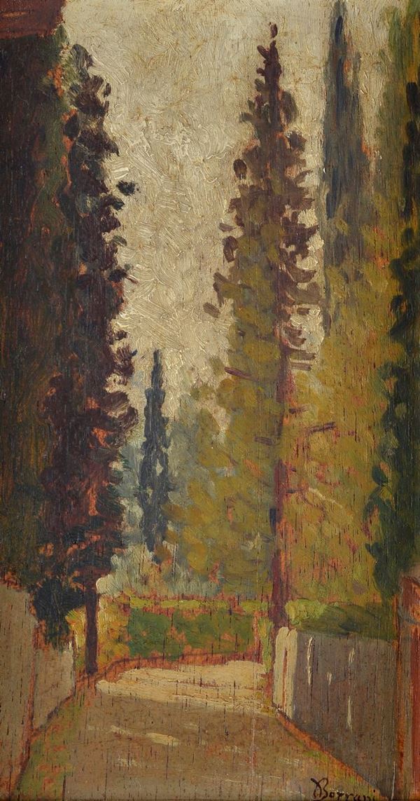 Odoardo Borrani - Strada alberata
