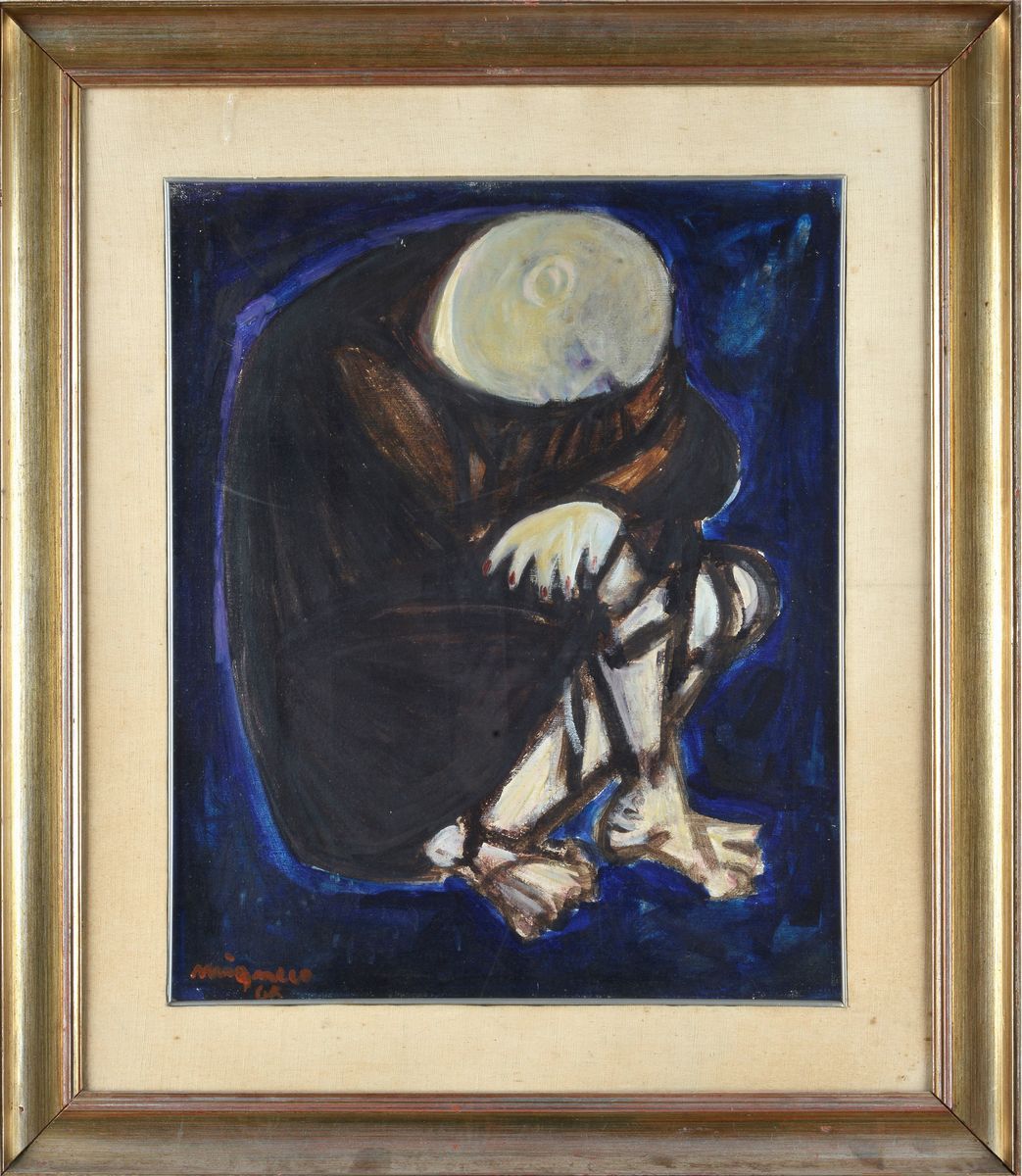 Giuseppe Migneco - Vecchio Accosciato