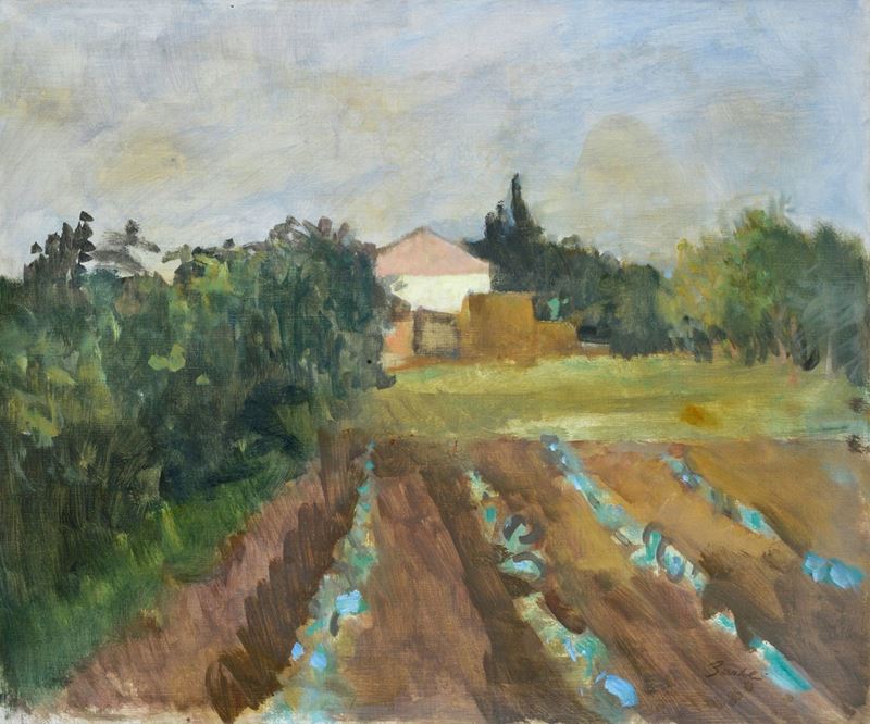 Amerigo Bartoli Natinguerra - Paesaggio con Casa